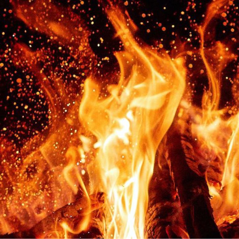 Fire burning